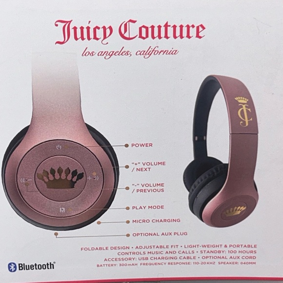 Nib juicy couture wireless headphones - Picture 3 of 6